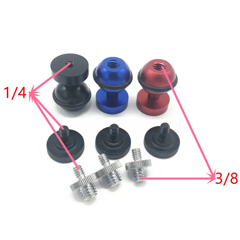 1 inch diving light ball Head with 1/4 to 3/8 female digital camera stud hole for gopro camcoders dslr underwater photography |