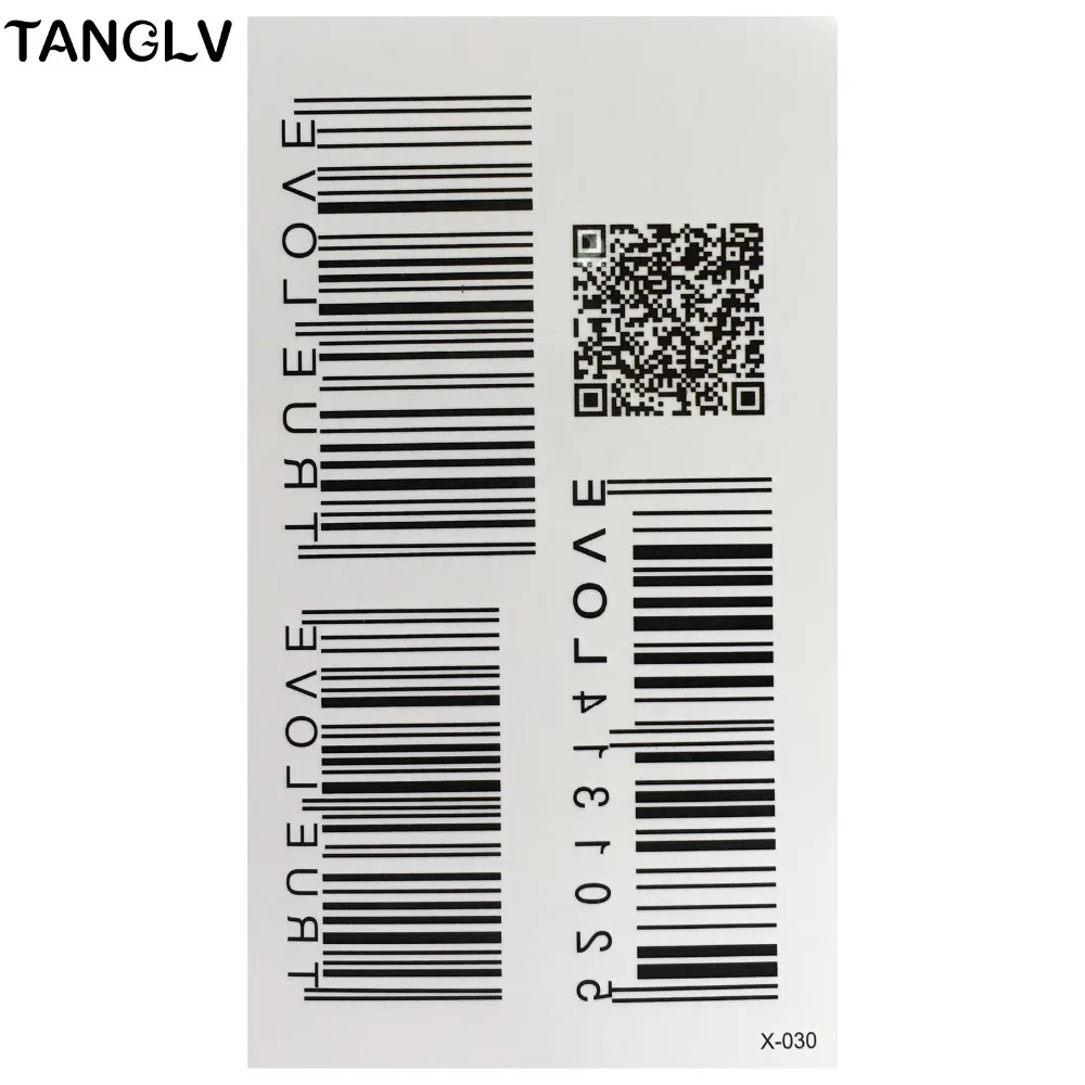 Новая Черная Татуировка истинная любовь qr код коды крутая красота тату самолеты