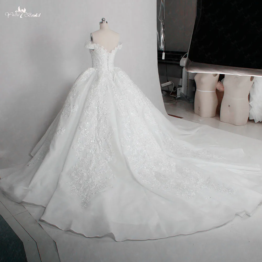 RSW1142 импортное китайское бальное платье с открытыми плечами Vestido De Noiva свадебное