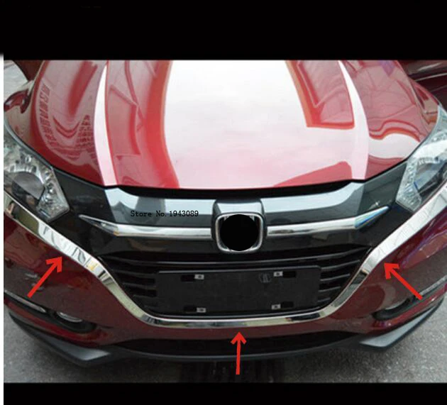 2017 аксессуары подходят для 2014 2016 honda VEZEL HR V HRV Хром передний капот крышка бампера