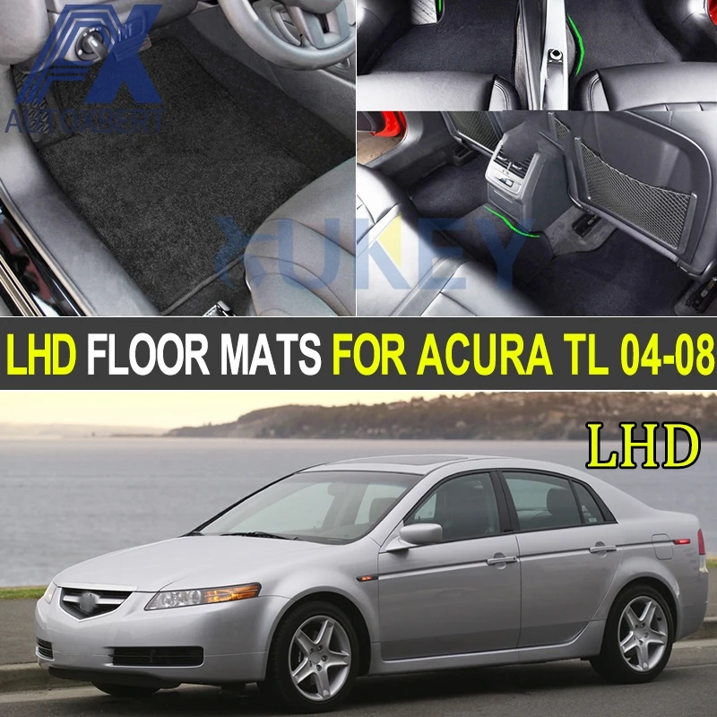 Автомобильные коврики AX 4 шт. для Acura TL UA6 UA7 2004 2008 нейлоновые черные подкладка