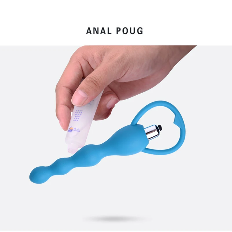 Вибратор шарики Мощный вибратор пенис желе Анальная пробка вибрация секс