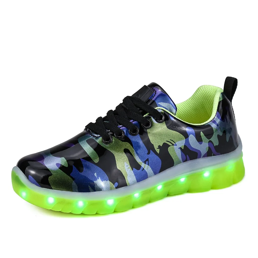 Новинка USB зарядное устройство светящиеся кроссовки детская обувь на плоской
