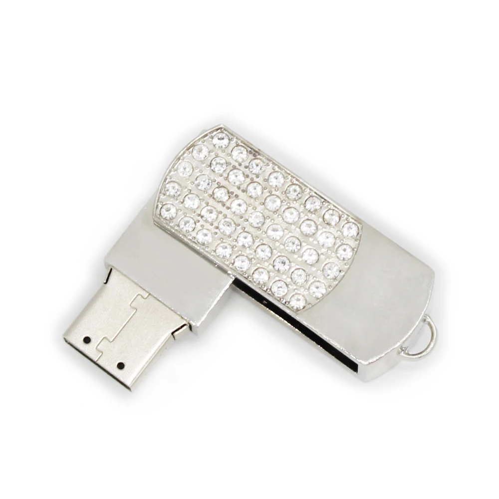 Блестящие стразы бриллианты USB флэш-накопитель Вращающаяся ручка привод реальная емкость 4G 8G 16G 32G карта памяти высокоскоростной U флэш-диск