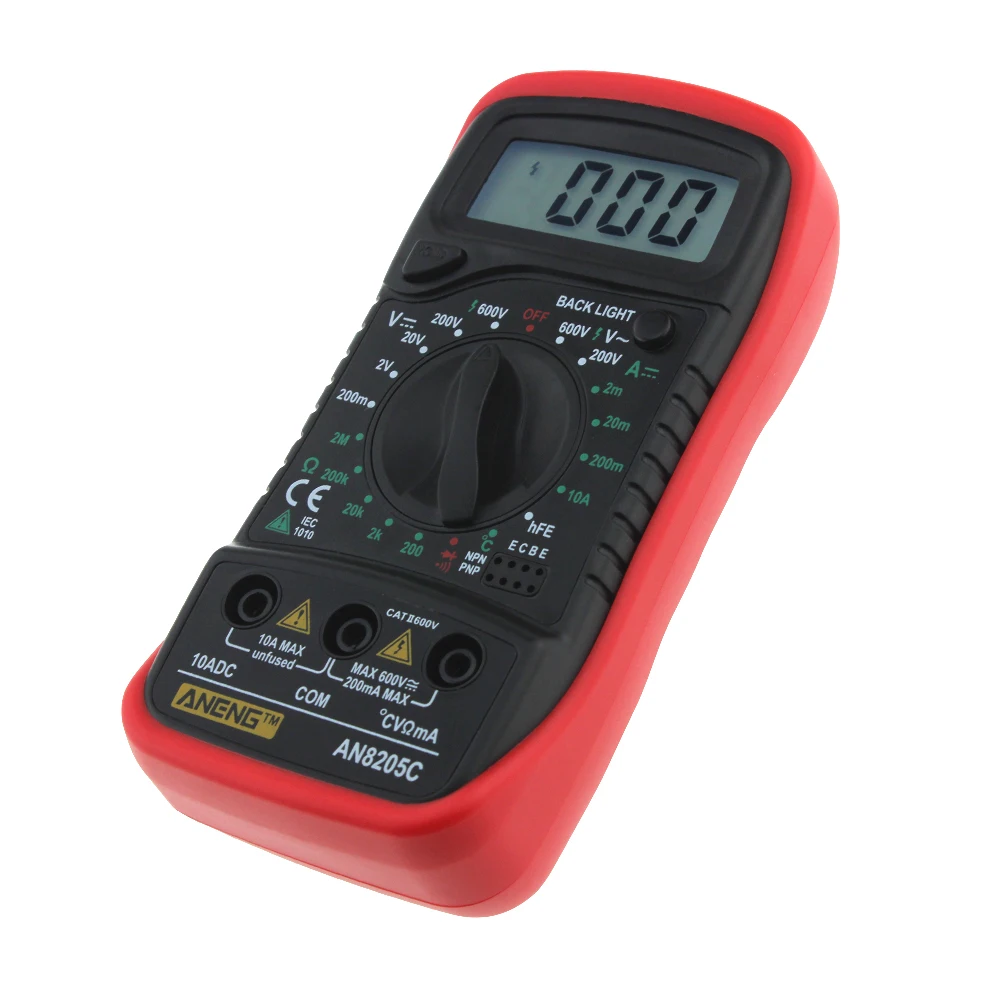ANENG AN8205C Мини цифровой мультиметр портативный мультиметр AC/DC измеритель напряжения Амперметр Сопротивление температура тестер
