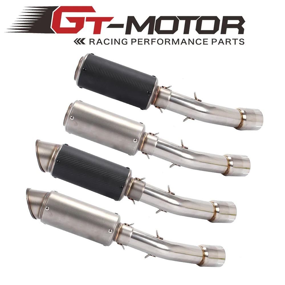 GT двигатель мотоцикл глушитель трубы из углеродного волокна Выхлопной средней