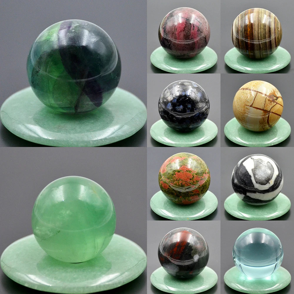 5 шт./упак. 30 мм натуральный декоративные камни круглые шар Хрустальный бриллиант