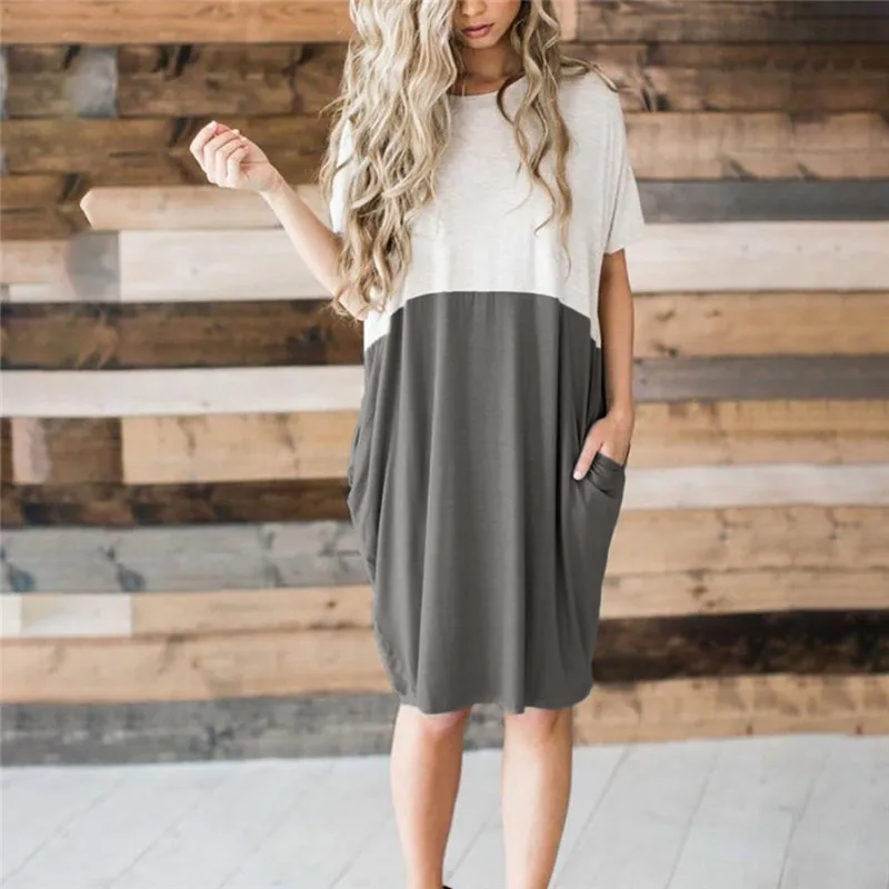 JAYCOSIN женское свободное лоскутное длинное платье бохо женский пляжный сарафан