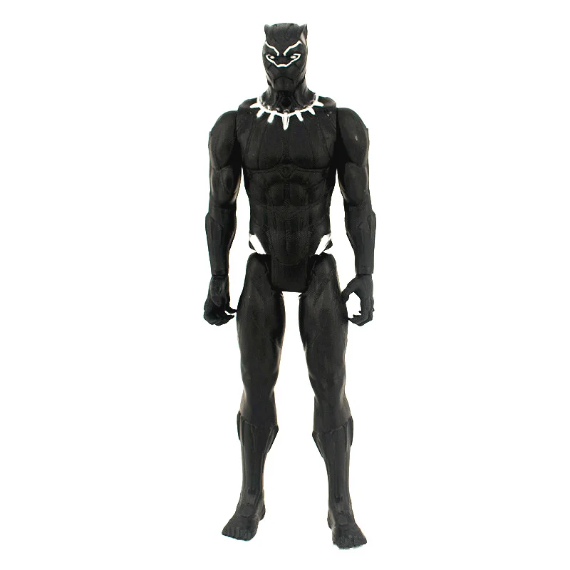 Black Panther No Box Дисней Marvel игрушки 30 см Мстители Бесконечность войны супер герой Капитан Америка Железный человек танос Халк ПВХ фигурка куклы игрушка подарок - Цвет: Black Panther No Box