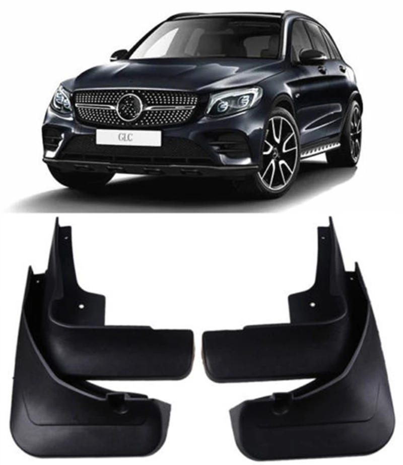 Брызговики от грязи для стайлинга автомобиля подходят 15-2018 Benz GLC43 AMG X253 черный