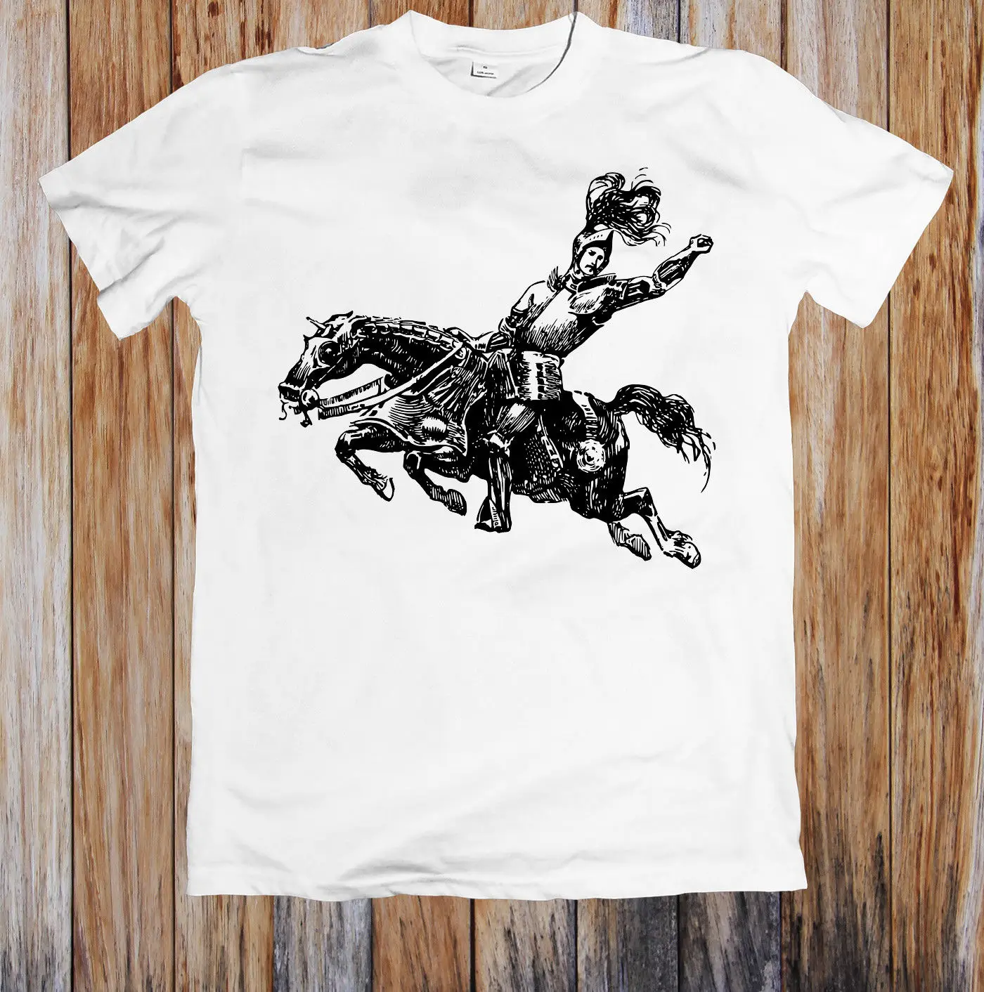 Рыцарь на коне футболка унисекс модные короткий рукав продажа 100% хлопок с