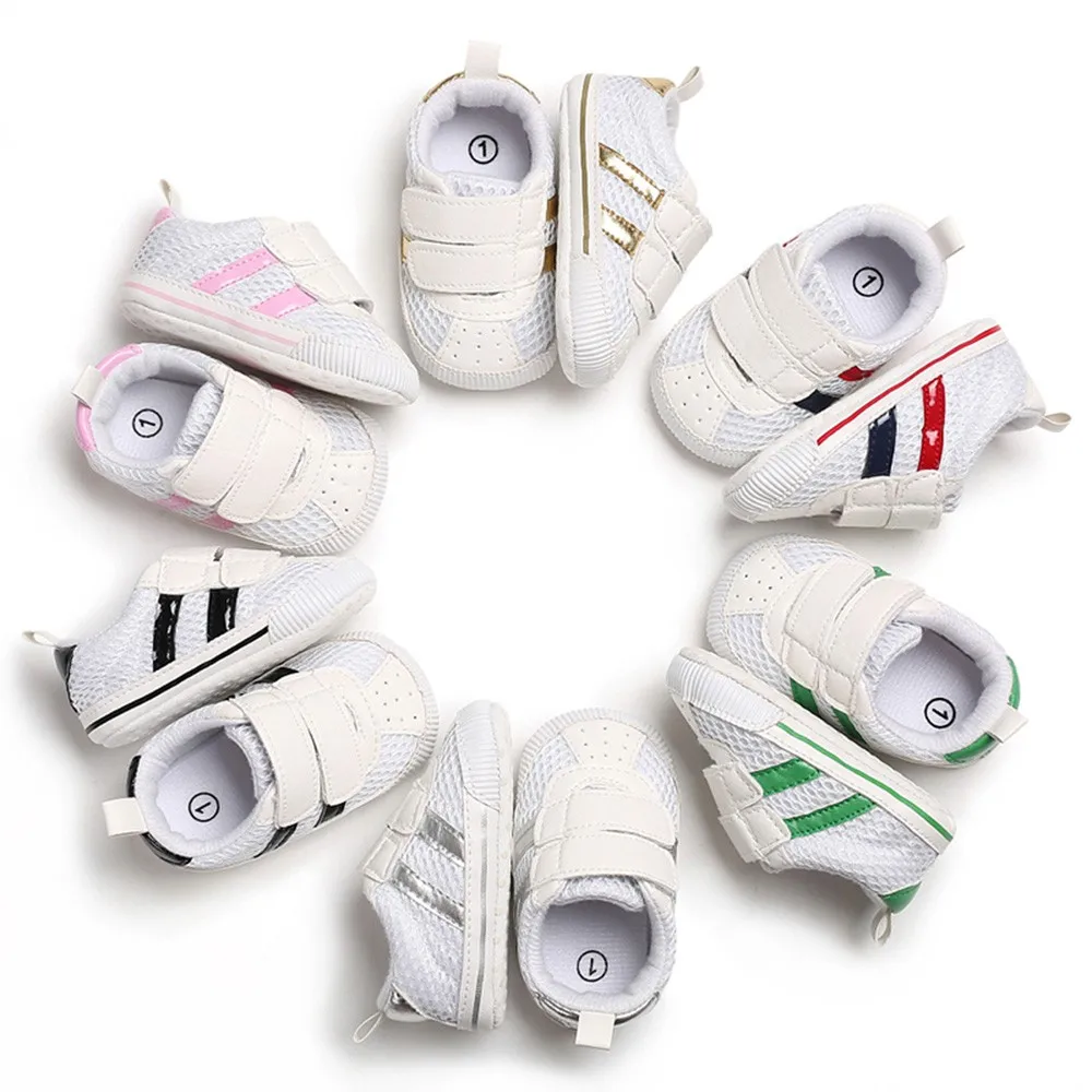 Newborn Baby Girls Boys Mesh Sport Breathable First Walker Soft Sole Shoes |