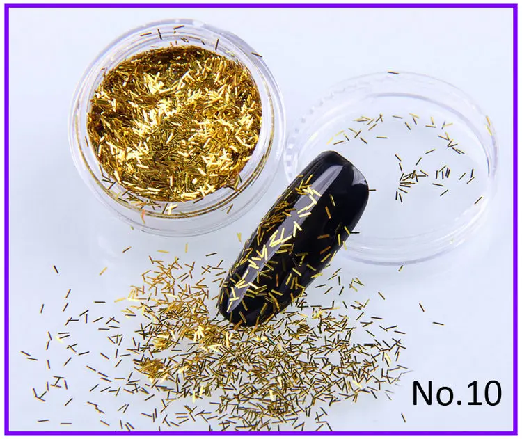 JCS010 1x Pot UPRETTEGO Nail Art Красочные полосы нить проволока для ногтей частицы Маникюр чередование Искусство 12 цветов Блеск линия клейкая лента наклейка - Цвет: JCS010