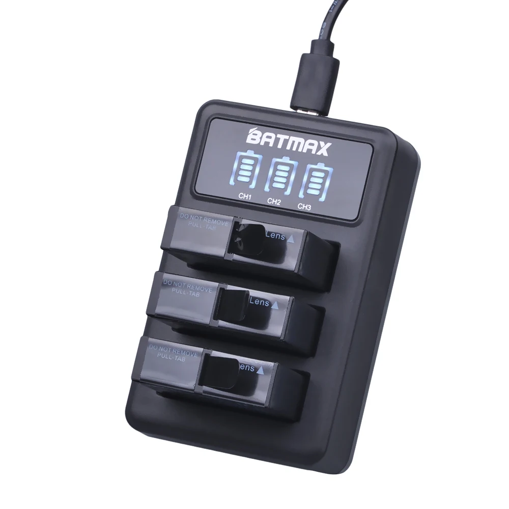 2 шт. 1400 мАч 3,85 В батарея AZ16-1+ светодиодный USB 3 слота зарядное устройство для Xiao mi Yi 2 4K батарея Xiao mi Yi Lite экшн-камеры