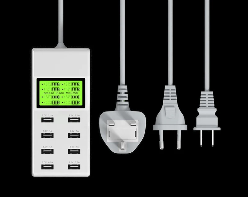 Leebote 8 портов USB зарядное устройство 40 Вт многопортовый USB адаптер питания универсальная USB розетка настенное настольное зарядное устройство для мобильного телефона MID MP5 - Тип штекера: UK Plug