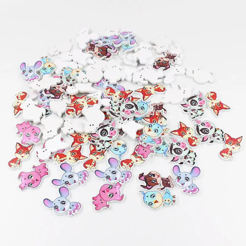 

30/50pcs Cute owl Wooden Buttons Puppy Shape Buttons for Kids,Sewing Accessories,Garment Buttons or Home decoration