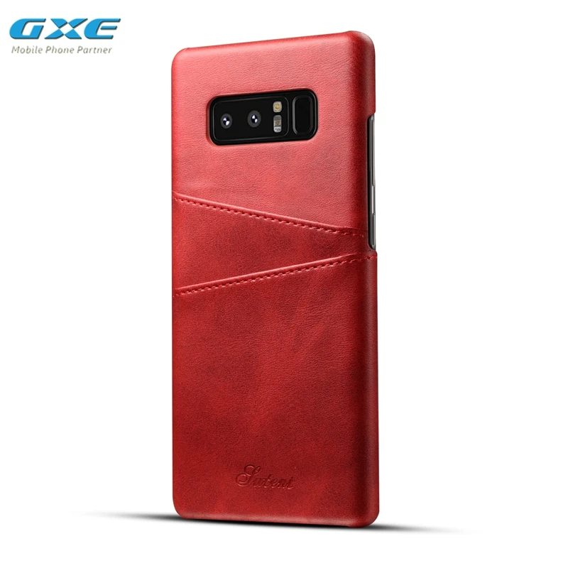 Роскошный чехол из натуральной кожи для samsung Galaxy Note 8 Note 9, Ретро стиль, защитный чехол на заднюю панель, чехол для S9 Plus S8 Note9 - Цвет: Red