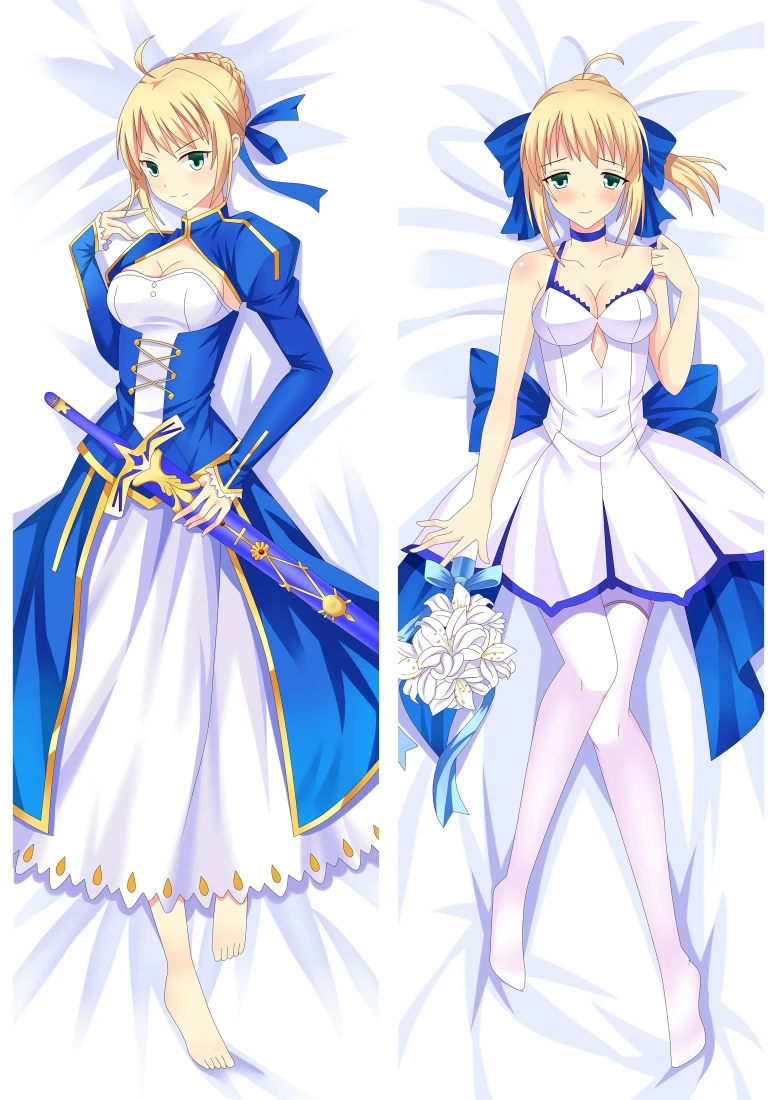 Дакимакура с аниме тела Fate Stay Night Saber 150x50 см 100x35 подушка чехол Обложка манга 1