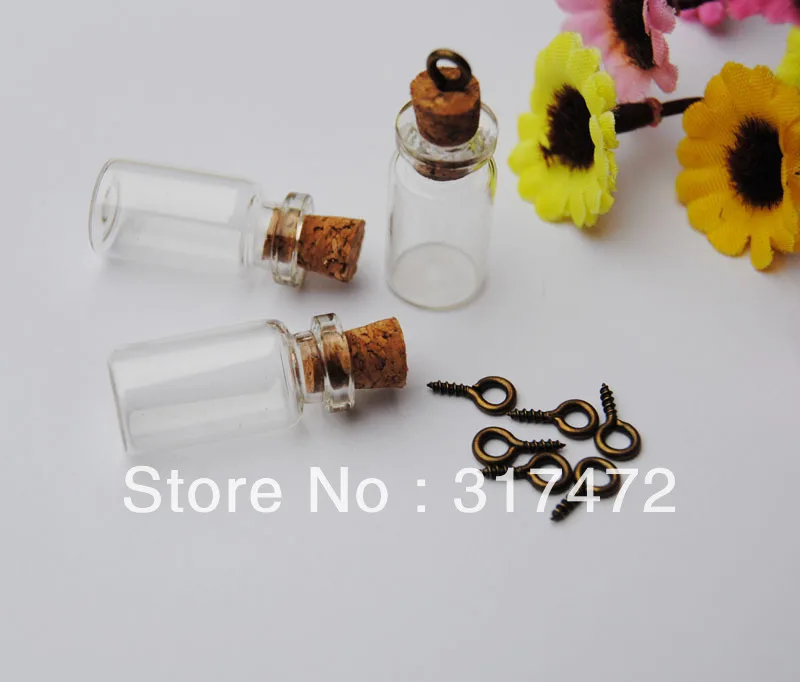 Бесплатная доставка стеклянная пробирка флакон с пробкой кулон античной