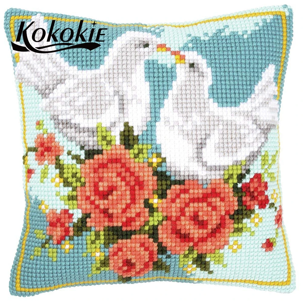 

DIY accessories for embroider needlework kits cross stitch pillow kits handicraft Embroidery yarn birds pattern cushions mat
