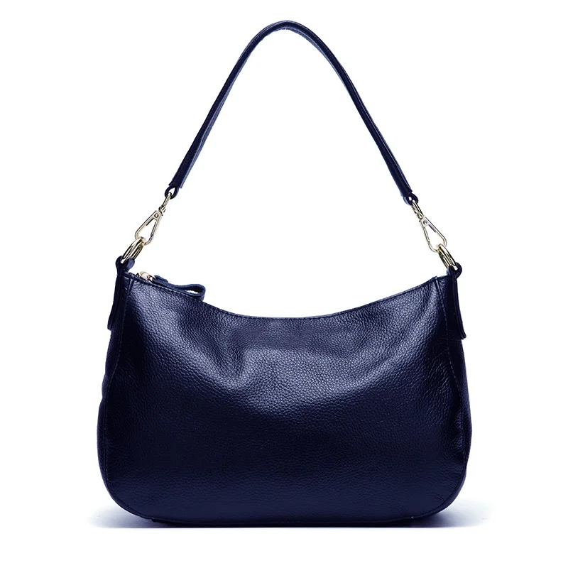 Dark Blue Zency модная черная женская сумка через плечо из натуральной кожи, элегантная женская сумка через плечо, маленькая сумка-тоут, вместительные сумки - Цвет: Dark Blue