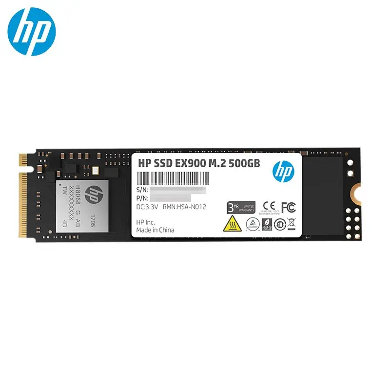 

HP SSD 500gb EX900 M.2 nvme m2 ssd 3D TLC NAND Internal Solid State Drive Max 2100 MBps SATA III Drive Hard Disk for intel PC