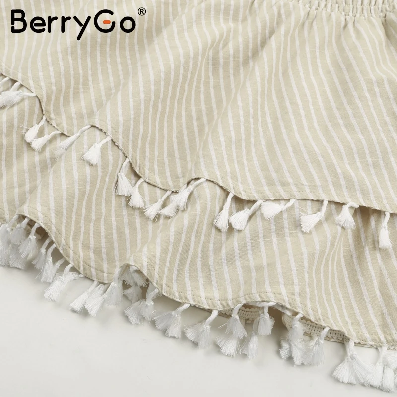 BerryGo/полосатые летние мини-юбки женские эластичные уличная Короткая юбка для