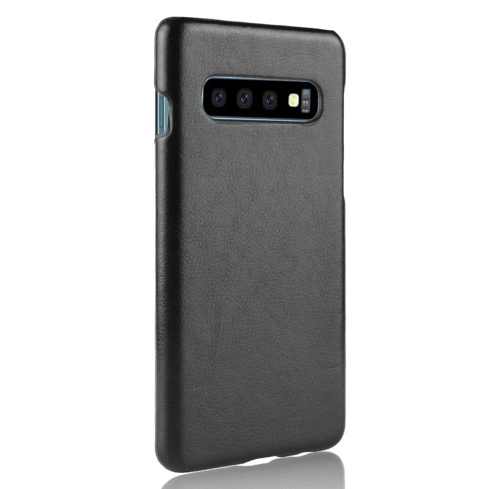 УГЛЕРОДНЫЙ чехол Litchi для Samsung Galaxy A51 A71 S9 S10 S20 Note 10 Plus из искусственной кожи J4 J6 J8 2018