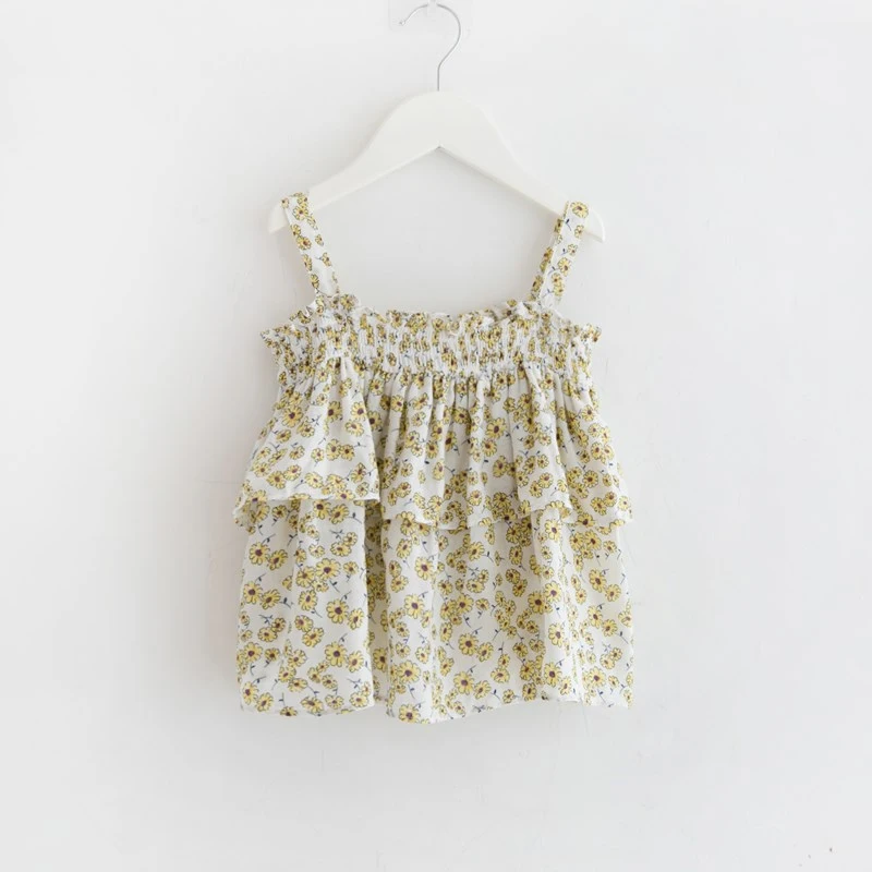 Новинка 2020 года Модные футболки для маленьких девочек Милые топы на бретельках с