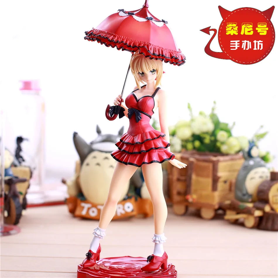 Игра Аниме сексуальные красные купальники с саблями зонтиком Alphamax x Fate Extra CCC 1/7