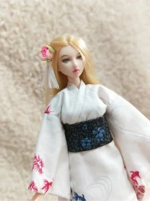 1 комплект = 2 шт. Новая Одежда для кукол модное японское кимоно с поясом для blyth licca ob24 1/6 аксессуары для кукол Одежда для кукол - Цвет: 9