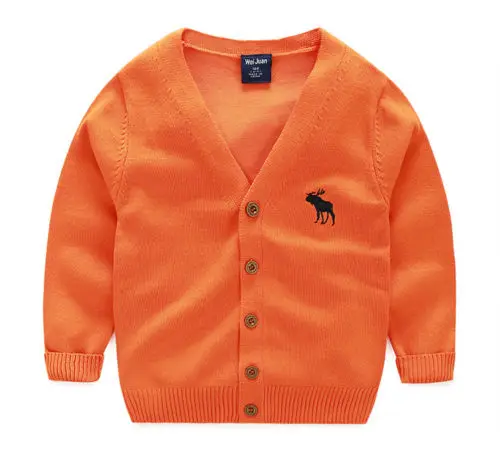 Новый детский хлопковый кардиган вязаный свитер для мальчиков и девочек