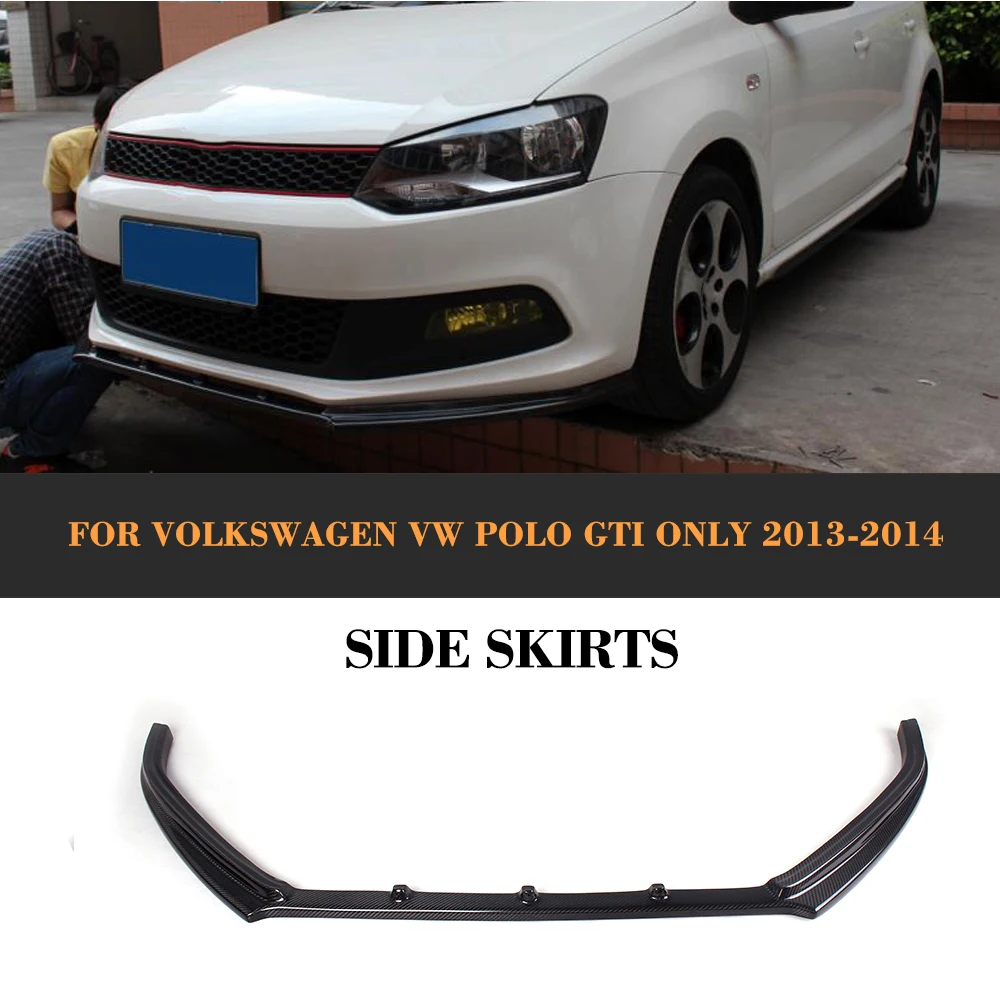 Передний спойлер для подбородка из углеродного волокна фартук Volkswagen VW Polo GTI Hatchback