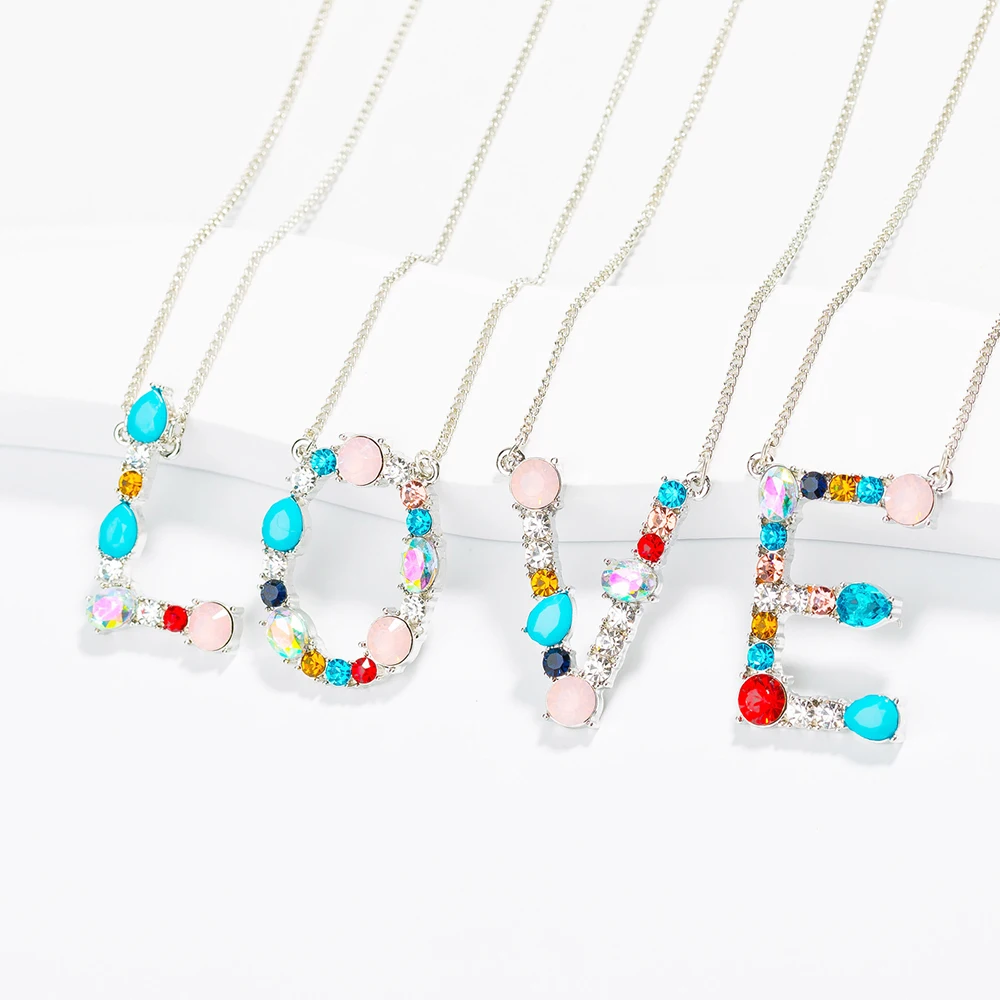New Item C Pendant CZ Necklace Personalized Letter Name Jewelry For Women Accessories Girlfriend Gift | Украшения и аксессуары