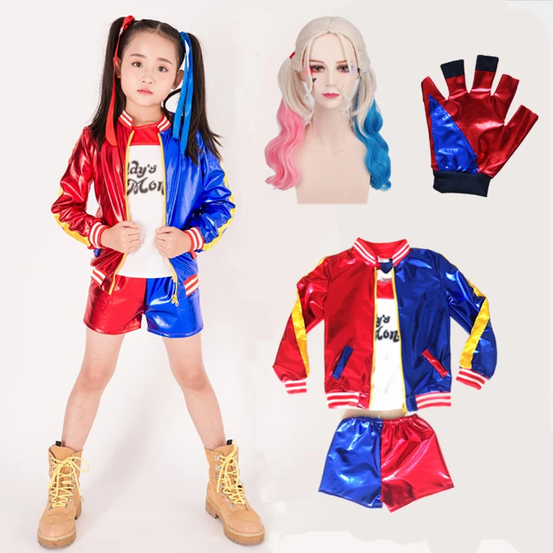 Костюмы Harley Quinn новинка 2018 Детские пальто для девочек Женская куртка хамаррас де