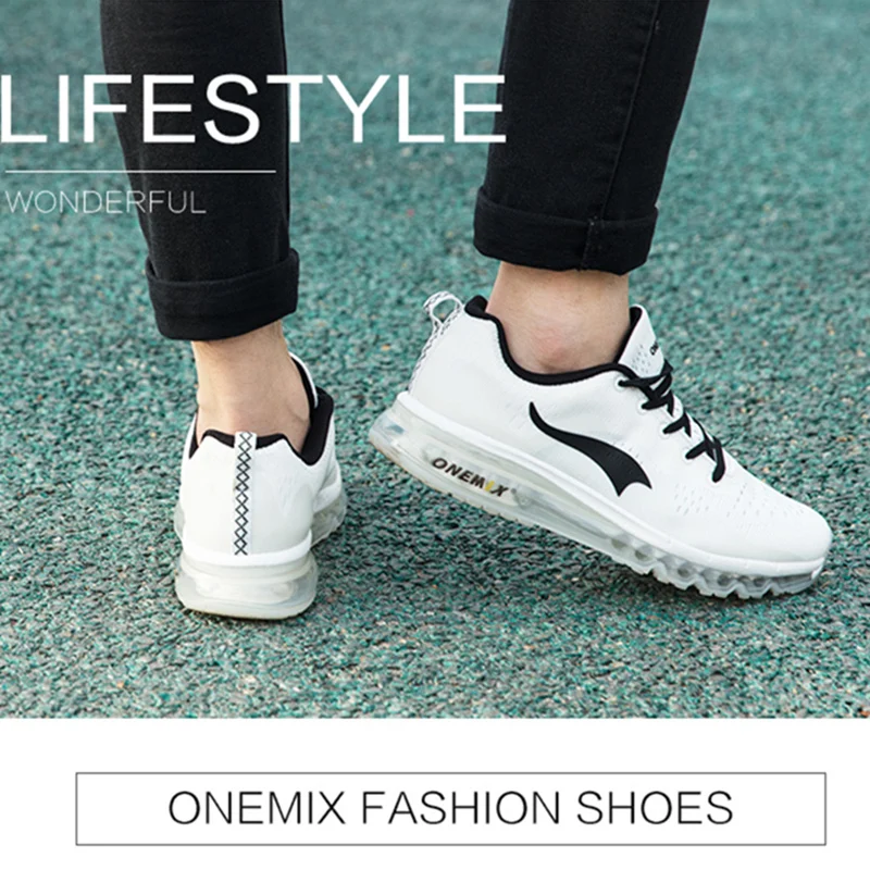 Женские беговые кроссовки ONEMIX с воздушной сеткой белые спортивные Прогулочные