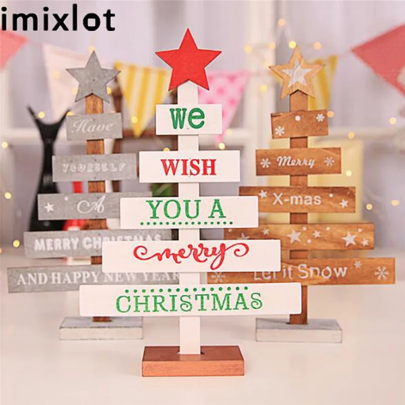 Imixlot Деревянная Рождественская елка украшение креативный 3D уличный знак шоппинг