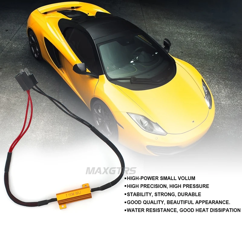 2x H1 H3 H4 H7 H8 H11 9005 9006 9007 H13 H16 50 Вт Автомобильный светодиодный резистор с одиночной