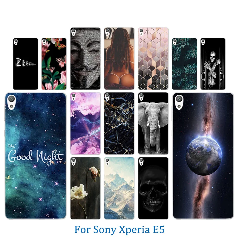 Крючок из мягкого силикона с узором чехол для sony Xperia E5 E 5 F3311 F3313 ТПУ принципиально