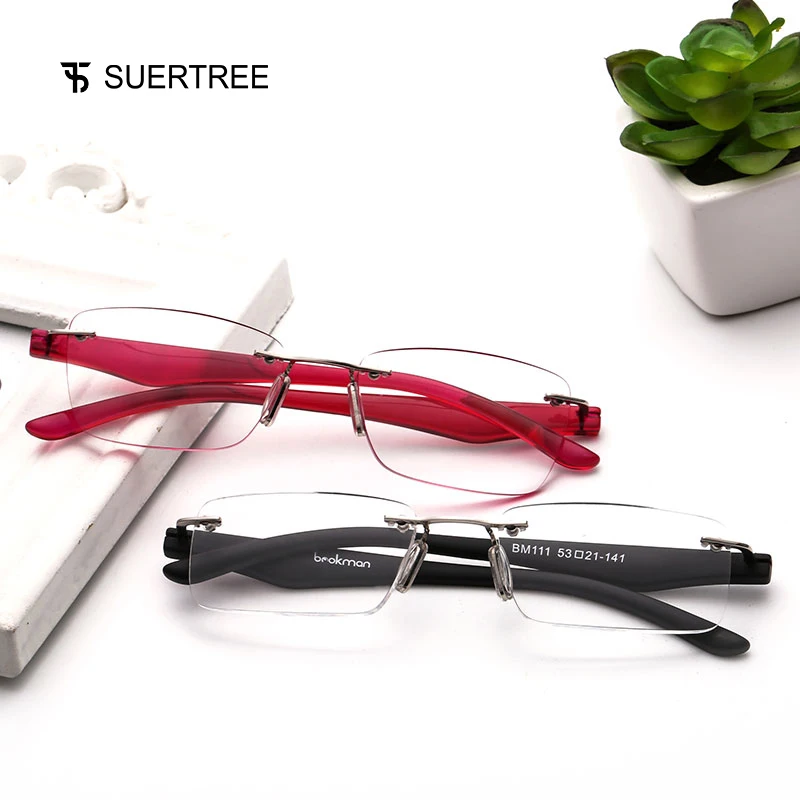 SUERTREE очки для чтения женские мужские безрамные ультралегкие по рецепту Модные