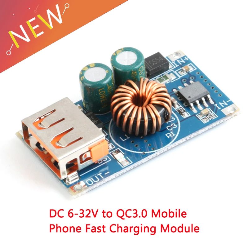 12V24V до 5В USB поддержка Qualcomm QC3.0 максимум 24 Вт регулируемый преобразователь питания