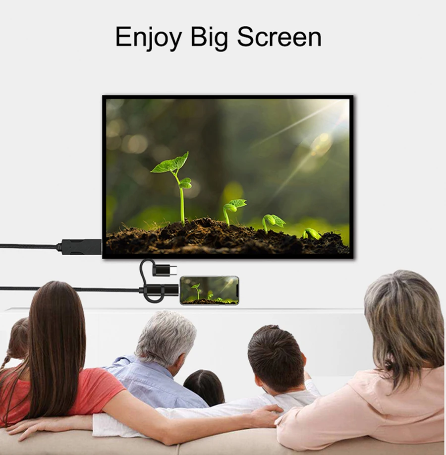 3 в 1 2 м 4 к HDMI HDTV Кабель usb type-c Micro USB к HDMI для iPhone X 8 7 6 для Android huawei Samsung, HTC, Xiaomi