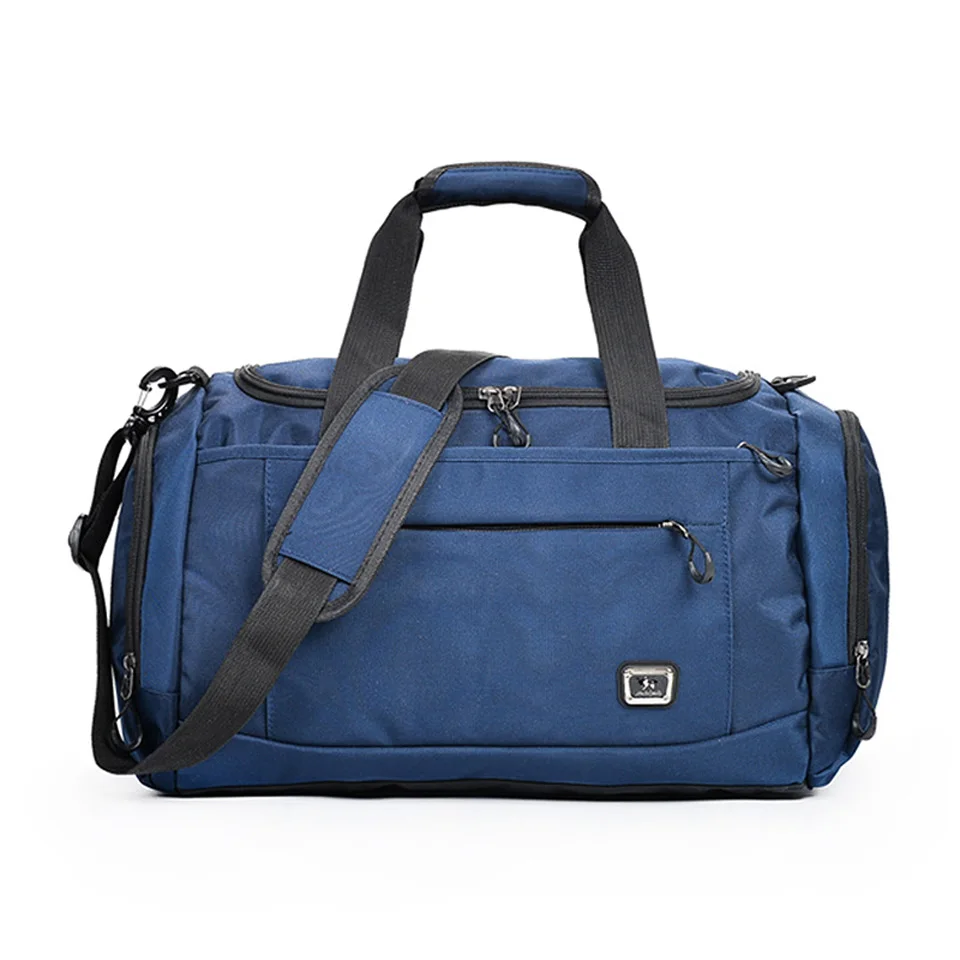 Large Capacity Sport Bags Gym Bag Men Woman Fitness Training Yoga Bags Waterproof Travel Outdoor Sports Bag Shoulder Handbag - Color: Dark Blue