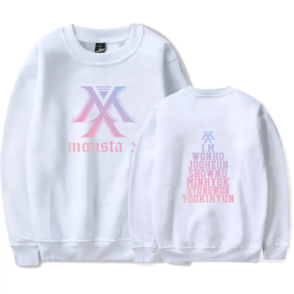 Толстовка Monsta X для мужчин и женщин свитшот худи в стиле K POP пуловер куртка пальто