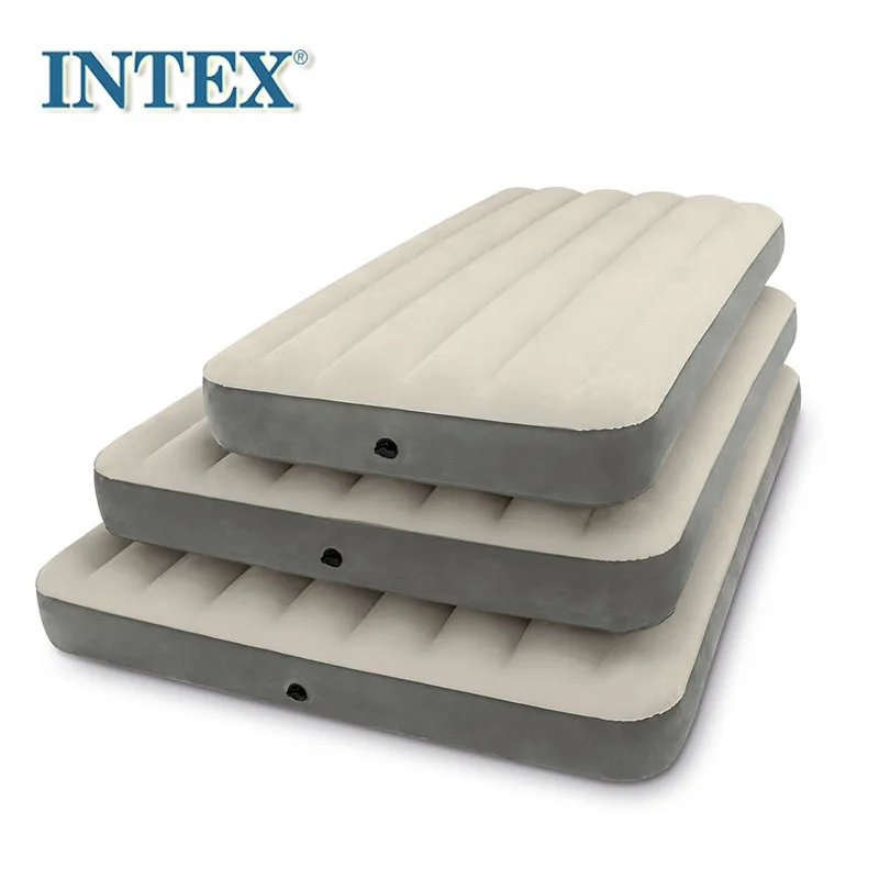 INTEX роскошный надувной матрас, надувная кровать, походный коврик, толстая Подушка, 64707 с бытовой электронасосом