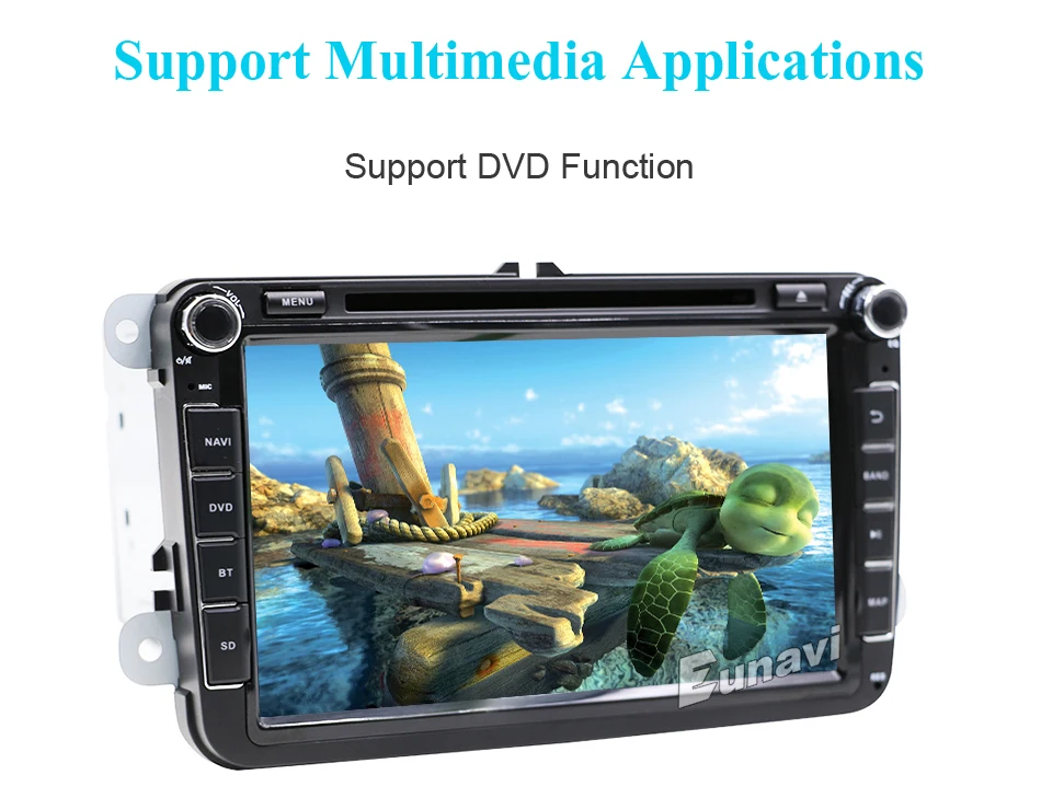 Eunavi 2 Din 8 дюймов Автомобильный dvd для VW POLO GOLF MK5 MK6 PASSAT B6 JETTA TOURAN TIGUAN с gps навигацией радио SWC Bluetooth