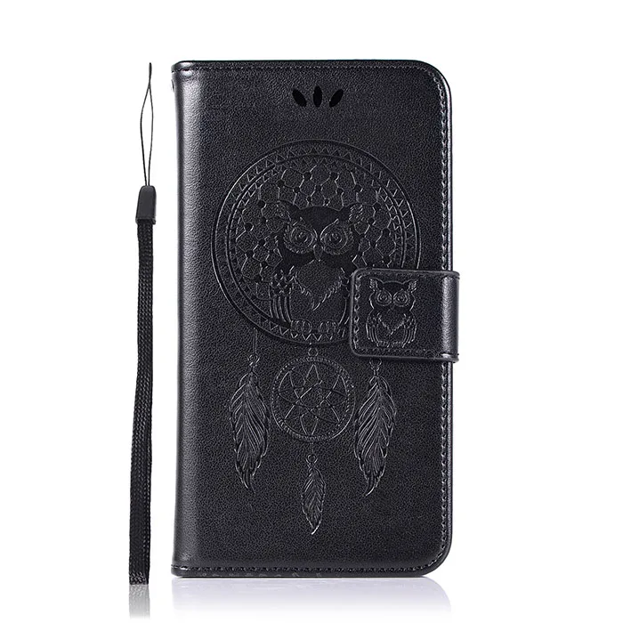 Чехол-бумажник для Alcatel U5 HD 5047 5047D, флип-чехлы из искусственной кожи для Alcatel U5 4G 5044 5044D, Модный чехол для телефона с подставкой - Цвет: Черный