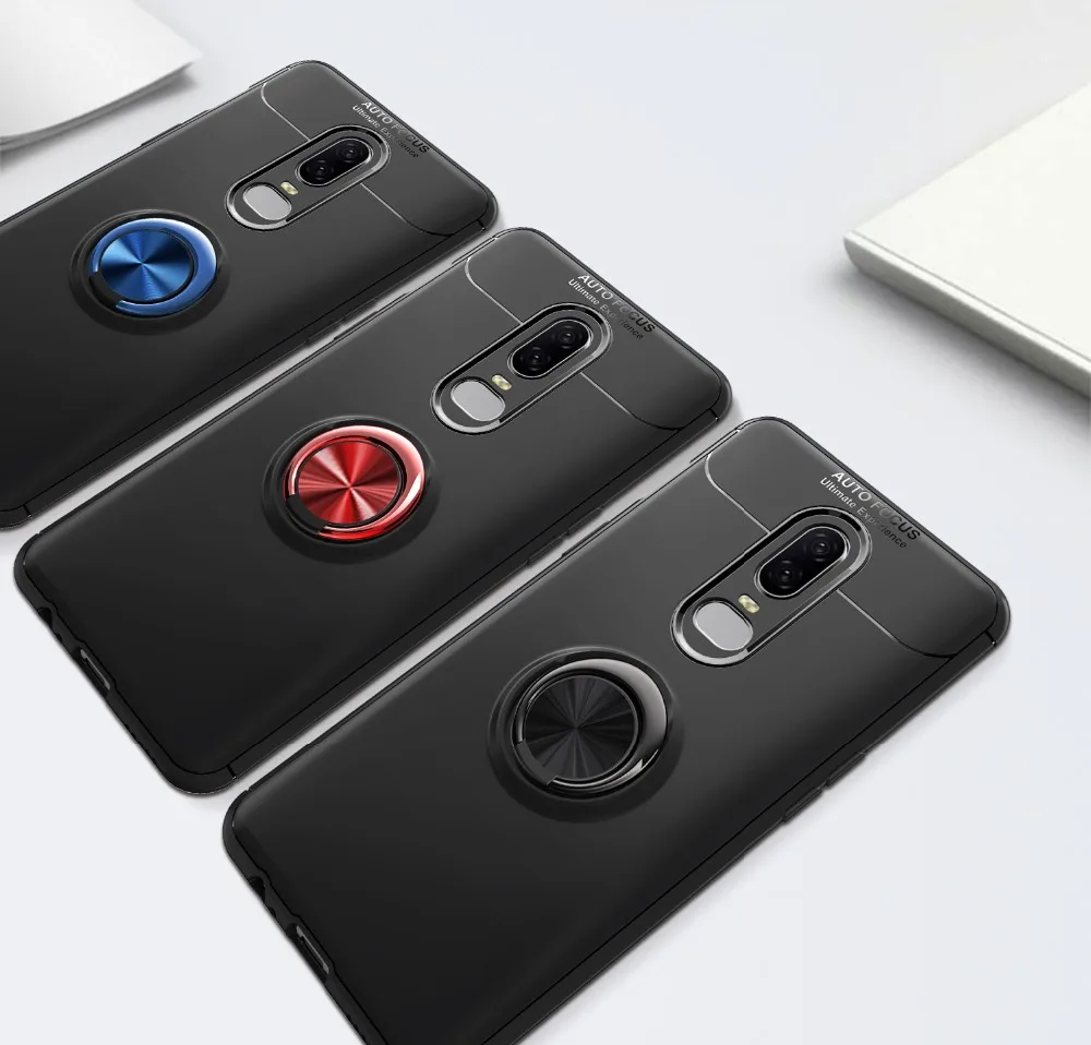 UTOPER Cases For Oneplus 6T Case Ring Magnetic Cover 6 One plus plus6T Coque Fundas Etui |