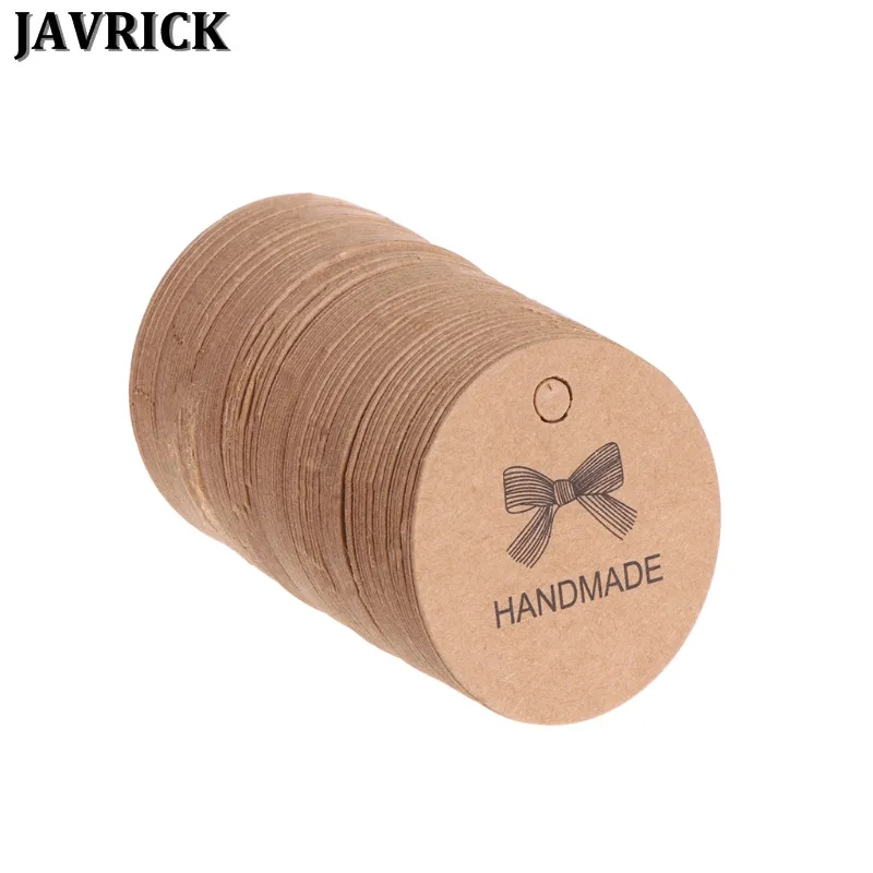 JAVRICK 100 шт 1 65 &quotкрафт подарочные этикетки ручной работы DIY Подарочная коробка
