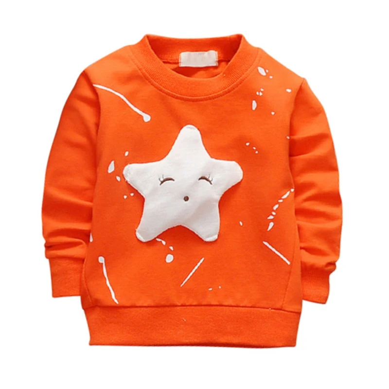 Модная детская футболка с длинным рукавом и мультяшным принтом подходящая ко